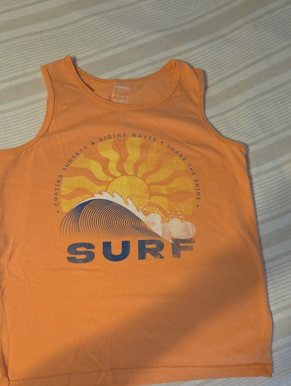 Sonoma Orange Surf Graphic Tank Top for Boys